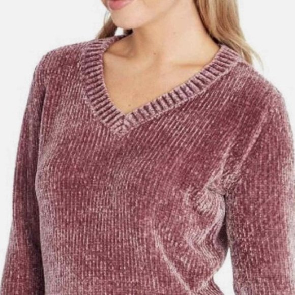 NWOT Orvis Women's Misty Rose Chenille Long Sleeve V-neck Tunic Sweater Size L - Picture 4 of 15